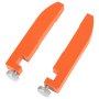 orange components of the VEVOR creasing machine with metal adjustment knobs.