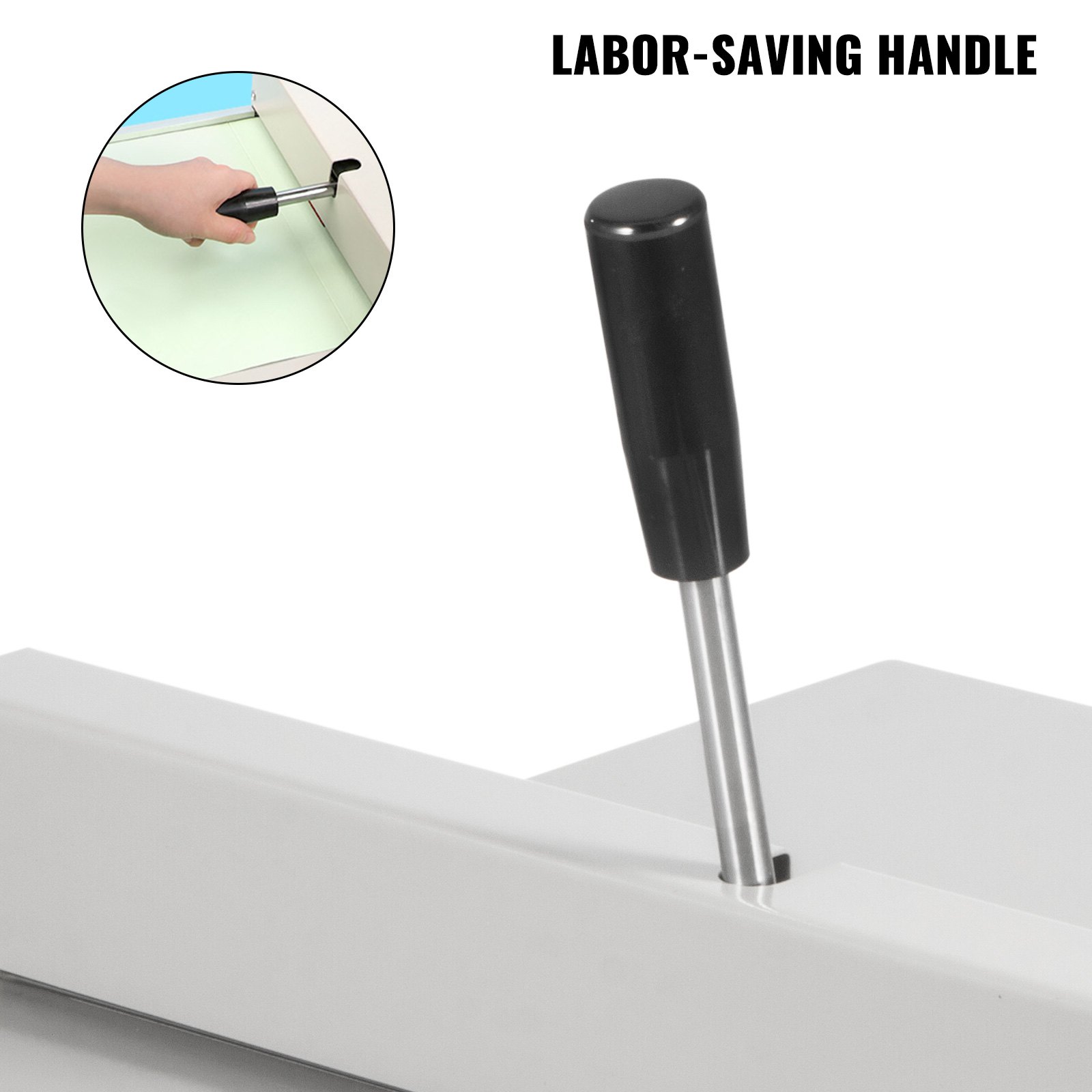 VEVOR creasing machine with labor-saving handle for easy operation.