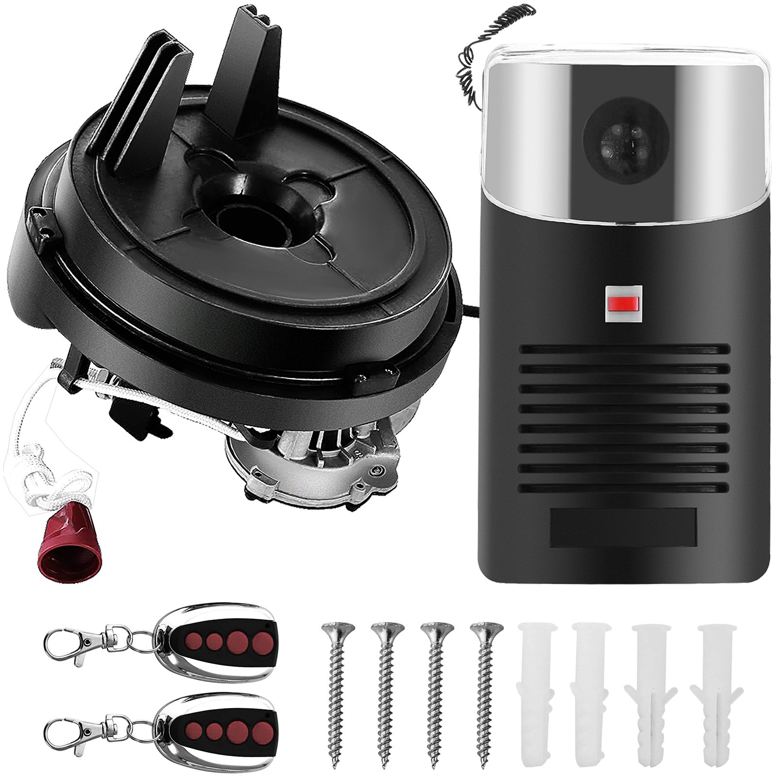 Sweiko Garage Roller Door Opener, 250 N Lift Force 164 ft Remote Control, 220V Electric Roller Gate Opener, Auto Garage Roller Gate Opener Kit with 2 Remote, Apply for Garage Store Sweiko Garage Roller Door Opener, 250 N Lift Force 164 ft Remote Control, 220V Electric Roller Gate Opener, Auto Garage Roller Gate Opener Kit with 2 Remote, Apply for Garage Store