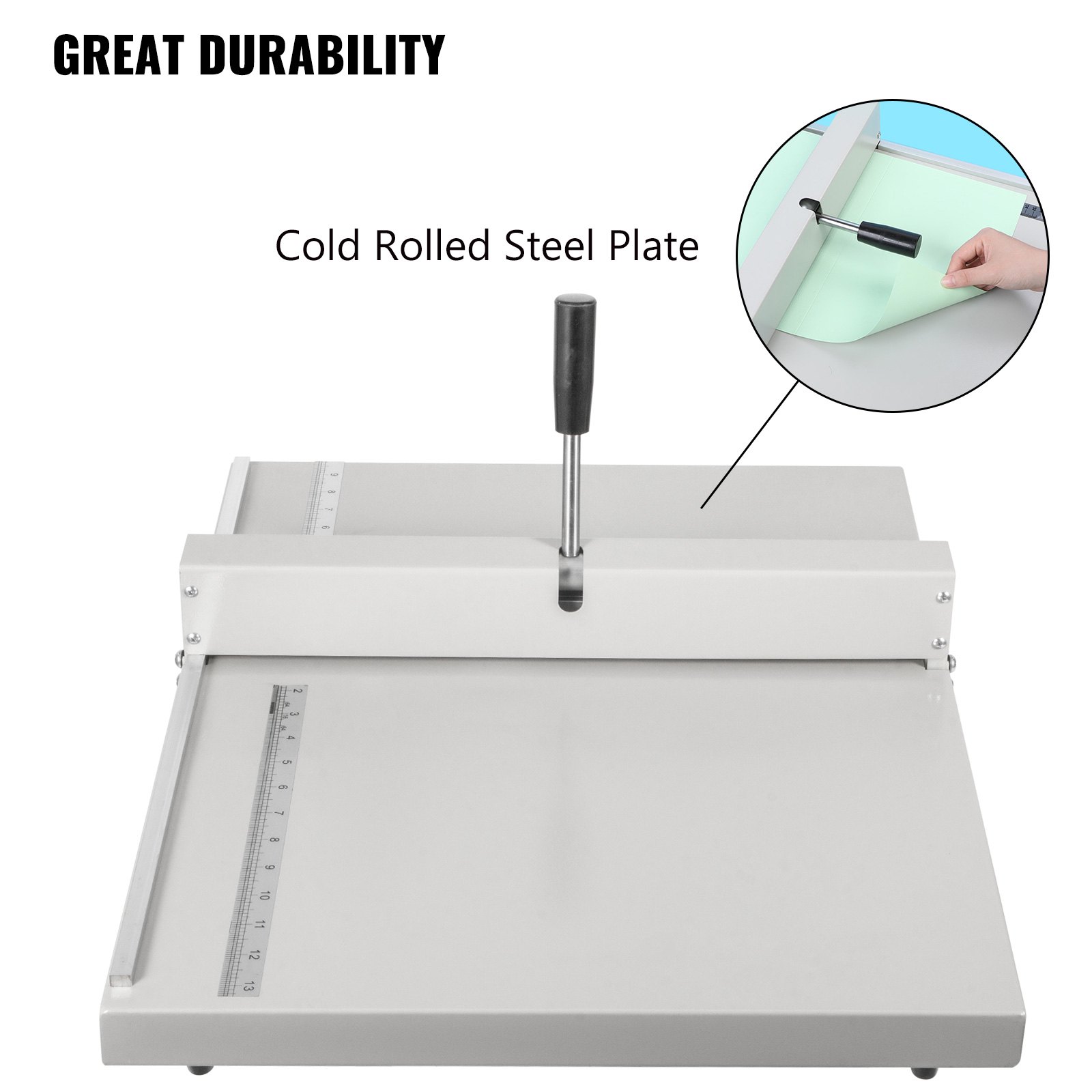 VEVOR creasing machine with cold-rolled steel plate and ruler for precise folding