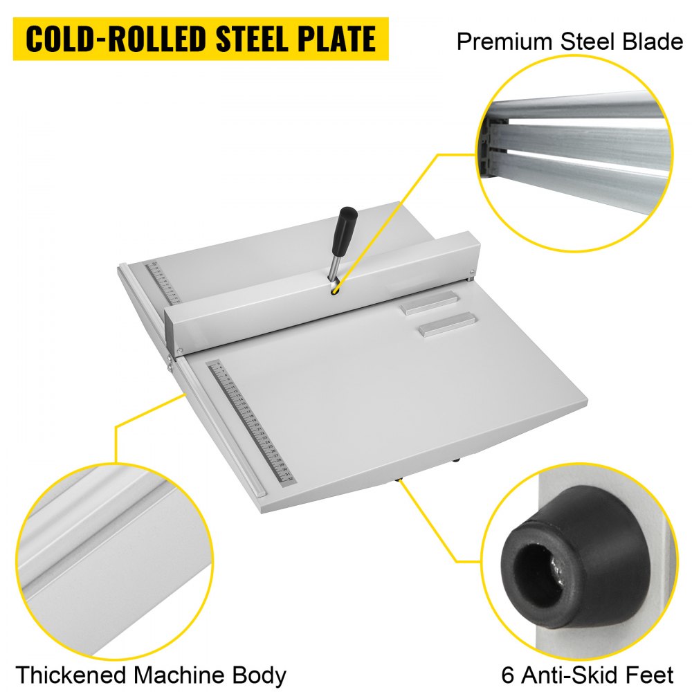 VEVOR Manual Paper Creaser 21 1/4" (540 mm) Scoring Machine Magnet Backstop