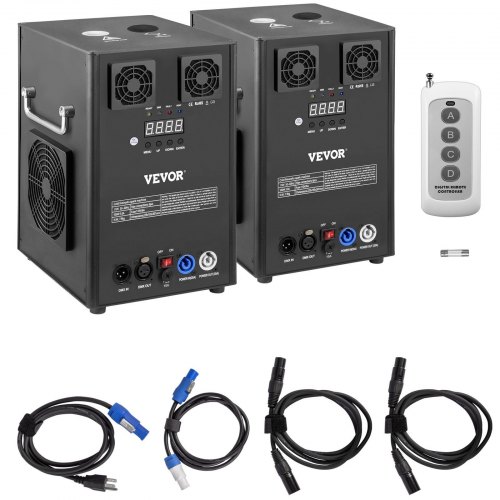 VEVOR 700W 2pcs Large Stage Equipment Special Effect Machine, Smart DMX Control Stage Equipment Showing Machine, Stage Lighting Effect Machine with Wireless Remote Control for Musical Show, Wedding