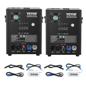 VEVOR Cold Spark Machine, 2 Pack 500W Output Fireworks Controllers, 6.6-13ft Adjustable Height, with Advanced DMX System,LED Screen,Portable Handle, Aluminum Alloy for Stage DJ Wedding Event,Party | VEVOR US