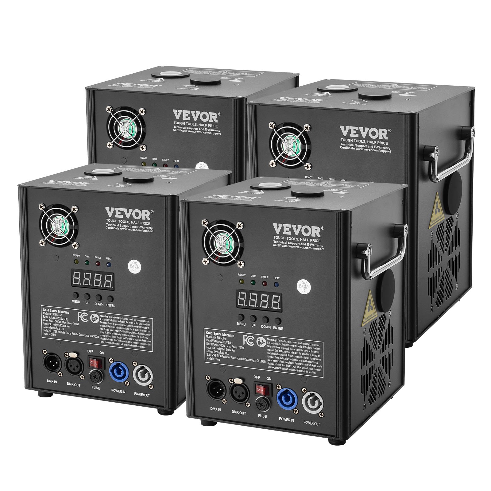 VEVOR Cold Spark Fyrværkerimaskine x4 500W 2-4M Stage DJ Bryllupsfest
