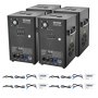 Máquina de chispa fría VEVOR, paquete de 4 controladores de fuegos artificiales de 700 W, altura ajustable de 2 a 5 m, con sistema DMX avanzado, pantalla LED, asa portátil, aleación de aluminio para escenarios, DJ, bodas, eventos y fiestas.