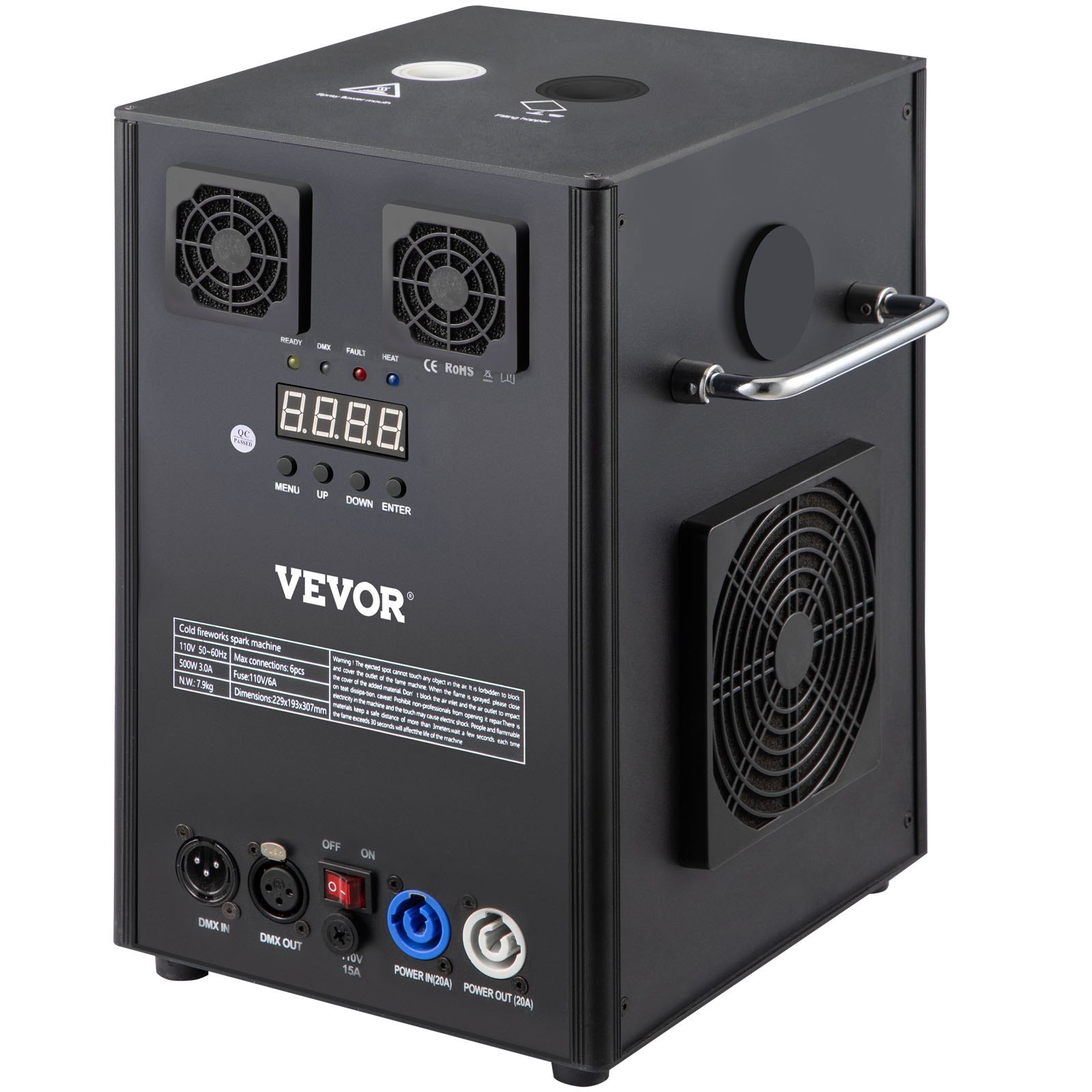 VEVOR Large Stage Equipment Special Effect Machine, 700W 4pcs Stage Lighting Effect Machine with Wireless Remote Control, Smart DMX Control Stage Equipment Showing Machine for Wedding, Musical Show