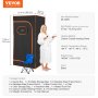 VEVOR Portable Sauna Tent Full Size, 1400W Personal Sauna Kit for Home Spa, Detoxify & Soothing Infrared Heated Body Therapy, Time & Temperature Remote Control With Chair & Floor Mat