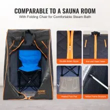VEVOR Sauna Tent Far Infrared 1050W Personal Home Spa Loss Weight Detox Therapy