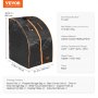 VEVOR Portable Sauna Tent, 1050W Personal Sauna Kit for Home Spa, Detoxify & Soothing Infrared Heated Body Therapy, Time & Temperature Remote Control with Chair & Floor Mat & Storage Bag, Black