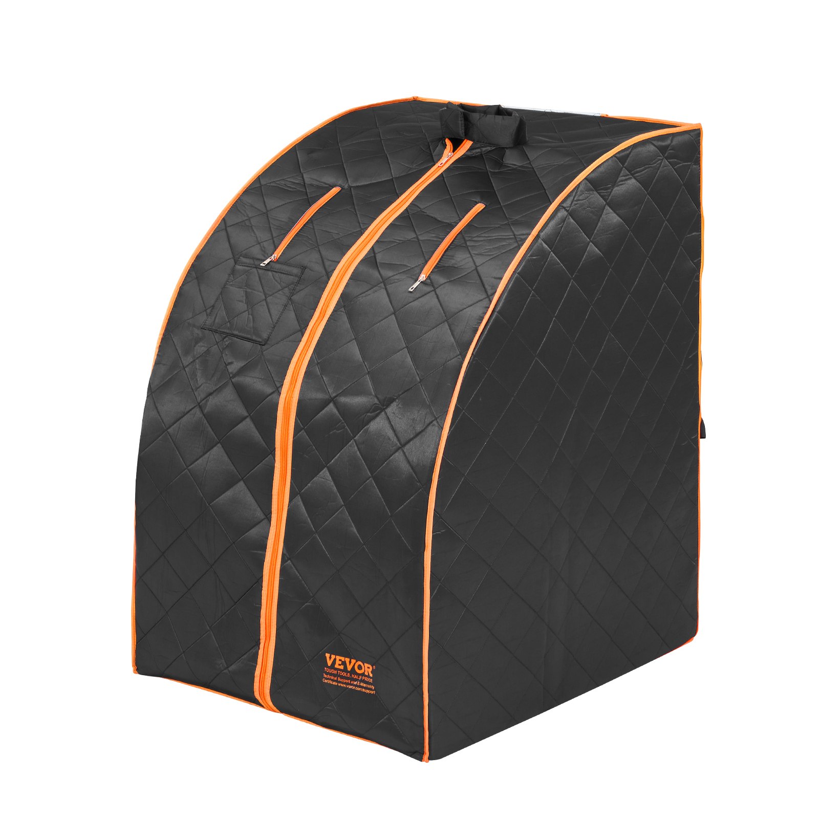 VEVOR Portable Sauna Tent, 1050W Personal Sauna Kit for Home Spa, Detoxify & Soothing Infrared Heated Body Therapy, Time & Temperature Remote Control with Chair & Floor Mat & Storage Bag, Black