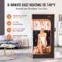 VEVOR Portable Sauna Tent, 1400W Personal Sauna Kit for Home Spa, Detoxify & Soothing Infrared Heated Body Therapy, Time & Temperature Remote Control with Chair & Floor Mat, Black