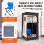 VEVOR Portable Sauna Tent, 1400W Personal Sauna Kit for Home Spa, Detoxify & Soothing Infrared Heated Body Therapy, Time & Temperature Remote Control with Chair & Floor Mat, Black