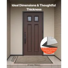 VEVOR Front Door Mat, 1194 x 813 mm Commercial Floor Mat for Indoor and Outdoor, Modern Stylish Carpet with TPE Backing, Heavy Duty Washable Entry Industrial Rug for Hallway, Balcony, Garage, Brown