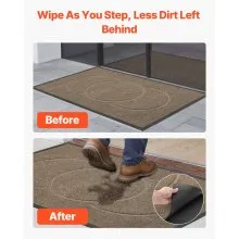 VEVOR Front Door Mat, 1194 x 813 mm Commercial Floor Mat for Indoor and Outdoor, Modern Stylish Carpet with TPE Backing, Heavy Duty Washable Entry Industrial Rug for Hallway, Balcony, Garage, Brown