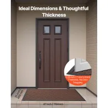 VEVOR Front Door Mat, 1194 x 889 mm Commercial Floor Mat for Indoor and Outdoor, Modern Stylish Carpet with TPE Backing, Heavy Duty Washable Entry Industrial Rug for Hallway, Balcony, Garage, Brown