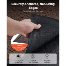 VEVOR Front Door Mat, 1194 x 889 mm Commercial Floor Mat for Indoor and Outdoor, Modern Stylish Carpet with TPE Backing, Heavy Duty Washable Entry Industrial Rug for Hallway, Balcony, Garage, Brown