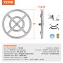 VEVOR 12 inch Round Drop-in Fire Pit Pan, Stainless Steel Fire Pit Burner Kit, Natural & Propane Gas Fire Pan with 92,000 BTU for Indoor or Outdoor Use