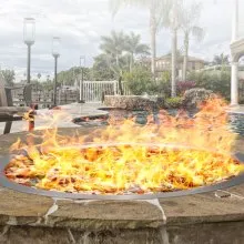 VEVOR 18 inch Round Drop-in Fire Pit Pan, Stainless Steel Fire Pit Burner Kit, Natural & Propane Gas Fire Pan with 150,000 BTU for Indoor or Outdoor Use