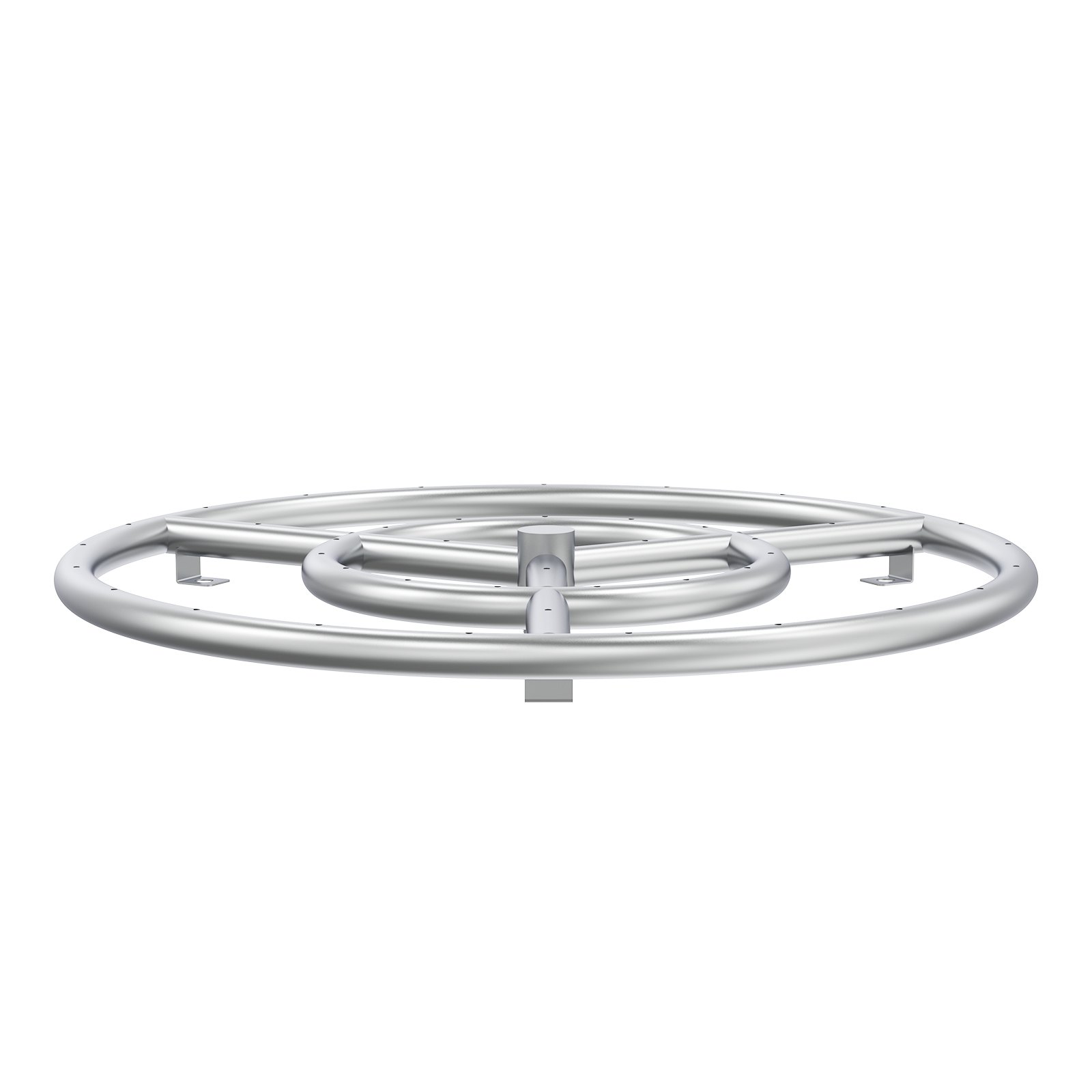 VEVOR 18 inch Round Stainless-Steel Fire Pit Burner Ring, Drop-in Fire Pit Ring Burner Kit for Natural Gas & Propane - with 150,000 BTU Heat Output for Indoor/Outdoor Use