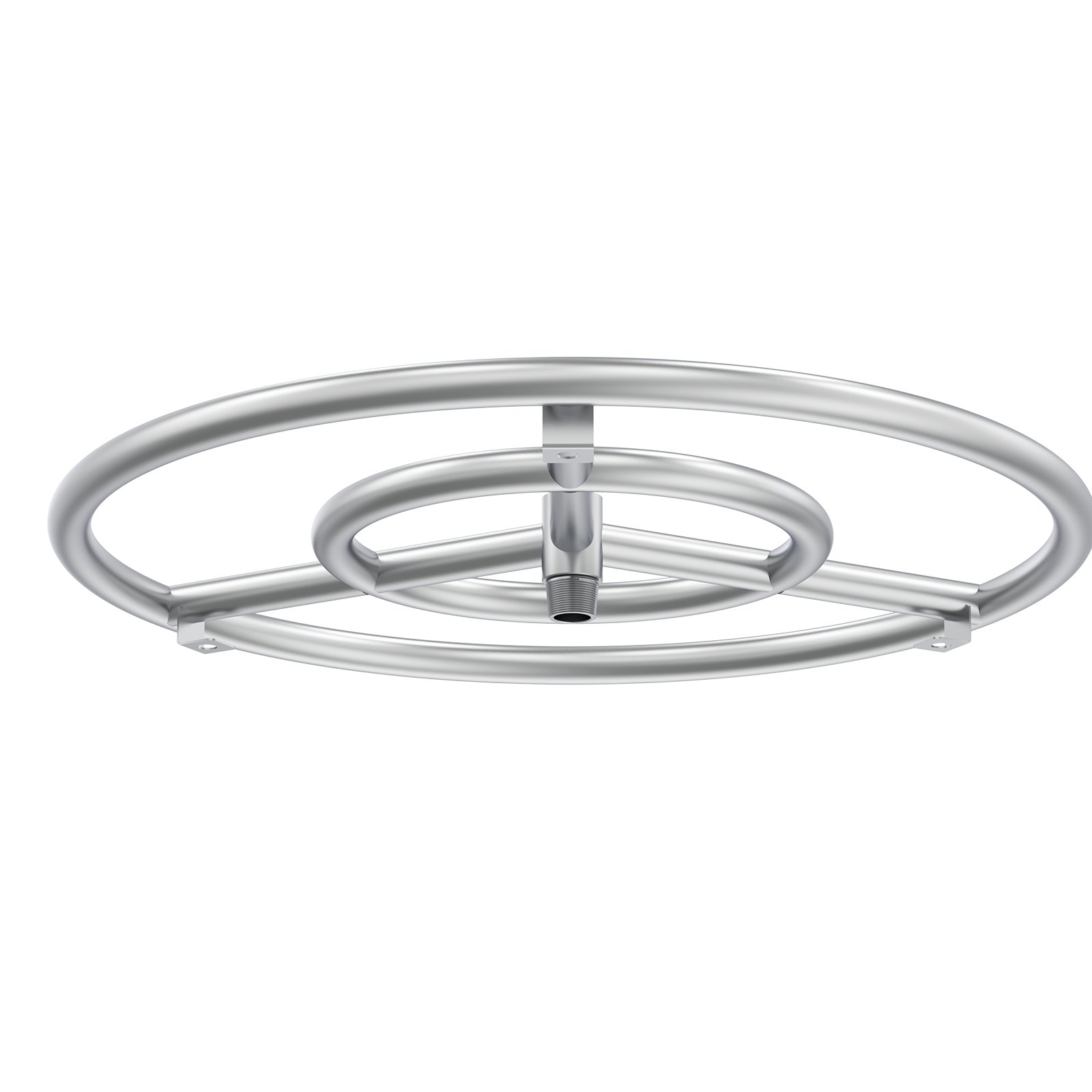 VEVOR 18 inch Round Stainless-Steel Fire Pit Burner Ring, Drop-in Fire Pit Ring Burner Kit for Natural Gas & Propane - with 150,000 BTU Heat Output for Indoor/Outdoor Use