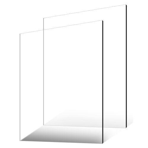VEVOR Clear Acrylic Sheet, 2-Pack Plastic Sheets, 24 x 36 Inch 1/4 Inch Thick Clear Plastic Cast Transparent Glass for Crafting Projects, Replacement Picture Frame Glass, DIY Display, Easy to Cut