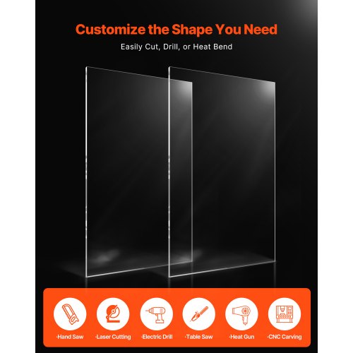 Plexiglass Acrylic Sheets 2-Pack Plastic Sheet 24 x 48 Inch 1/8 Inch Thick Clear Plastic Cast Transparent Glass for Crafting Projects Plexiglass Acrylic Sheets 2-Pack Plastic Sheet 24 x 48 Inch 1/8 Inch Thick Clear Plastic Cast Transparent Glass for Crafting Projects