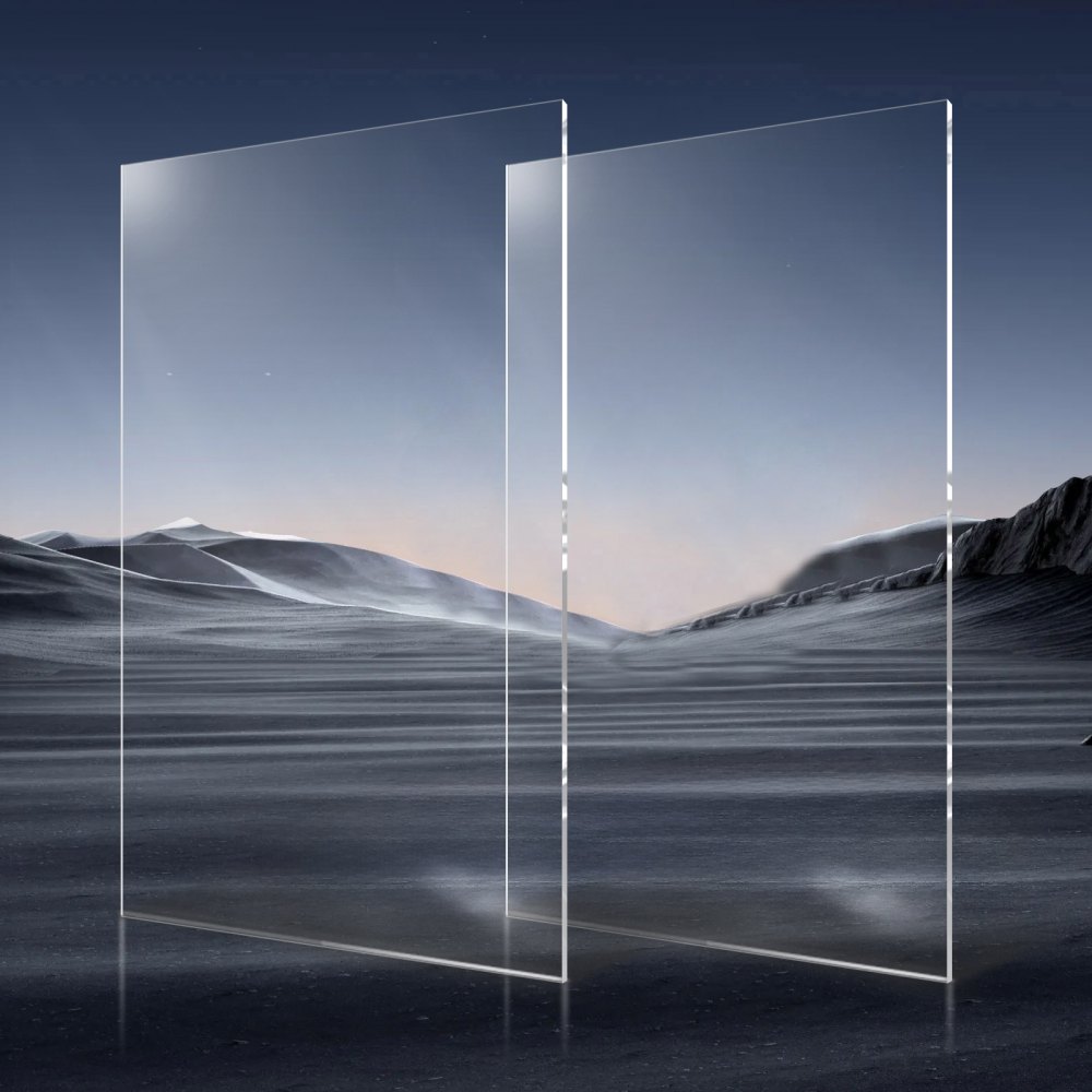 VEVOR klare akrylplater, 2-pakning plastark, 24 x 48 tommer 1/8 tommer tykk klar plaststøpt gjennomsiktig glass for håndverksprosjekter, erstatning for bilderammeglass, DIY-utstilling, enkel å skjære
