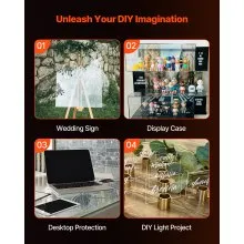 VEVOR Plexiglass Acrylic Sheets, 2-Pack Plastic Sheet, 24 x 48 Inch 1/8 Inch Thick Clear Plastic Cast Transparent Glass for Crafting Projects, Replacement Picture Frame Glass, DIY Display, Easy to Cut