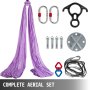 VEVOR Aerial Yoga Hammock Kit,11YD9.2FT Yoga Swing Set,Antigravity Ceiling Hanging Yoga Sling with Carabiners Daisy Chain, Inversion Swing for Home Outdoor Aerial Dance, Lavender