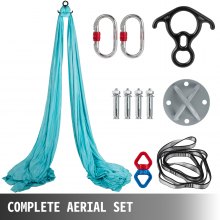 VEVOR Aerial Silks Kit de leagăn pentru yoga, 10 metri lungime, Hamac pentru yoga, dans zburător