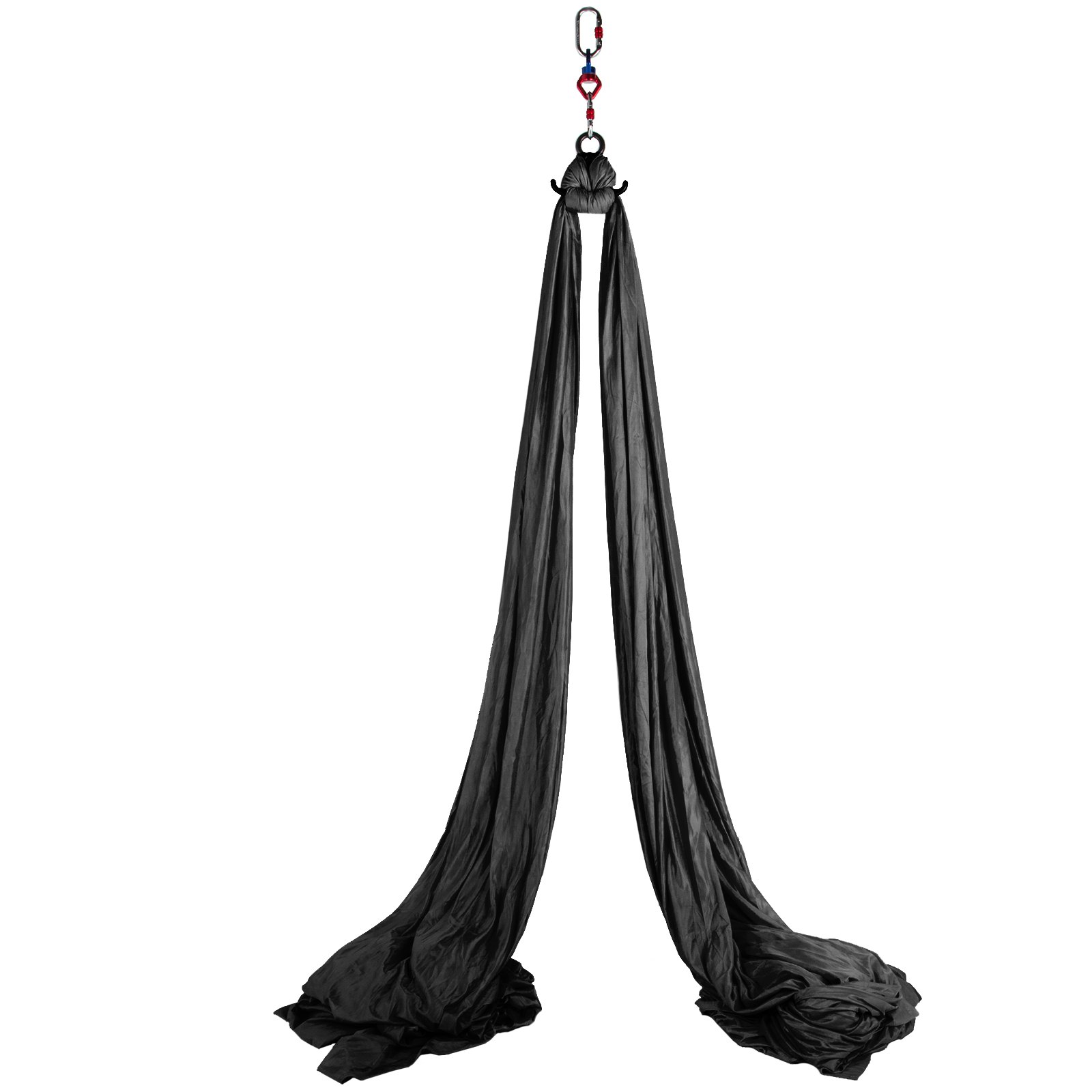VEVOR Aerial Silks 10 Meters Long Yoga Swing Kit Yoga Hammock Flying Dance Aerial Yoga Yoga Aerial Silk Fabric Acrobatic Silks Antigravity Yoga Hammock For Indoor or Outdoor(Black)