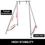 VEVOR Aerial Yoga Frame Portable Yoga Trapeze Stand 2.93m 115” Height Steel Pipe Yoga Swing Stand Yoga Rig With 6m 236” White Yoga Stretch Fabric, For Indoor Outdoor Exercise Or Performance