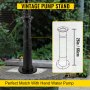 VEVOR Antique Hand Water Pump Stand Pitcher Pump Stand Cast Iron Well Pump Stand w/Pre-set 0.5" Holes for Easy Installation Old Fashion Pitcher Hand Pump Stand for Home Yard Pond Garden Outdoors Black