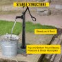 VEVOR Antique Hand Water Pump Stand Pitcher Pump Stand for Yard Garden Black