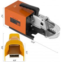 VEVOR Pneumatic Crimping Tool Am-10, Air Powered Wire Terminal Crimping Machine Crimping Up To 16mm2, Pneumatic Crimper Plier Machine with 15 Sets Of Dies for Many Kinds of Terminals