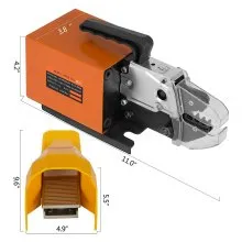 VEVOR Pneumatic Crimping Tool Am-10, Air Powered Wire Terminal Crimping Machine Crimping Up To 16mm2, Pneumatic Crimper Plier Machine with 10 Sets Of Dies for Many Kinds of Terminals
