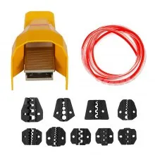VEVOR Pneumatic Crimping Tool Am-10, Air Powered Wire Terminal Crimping Machine Crimping Up To 16mm2, Pneumatic Crimper Plier Machine with 10 Sets Of Dies for Many Kinds of Terminals