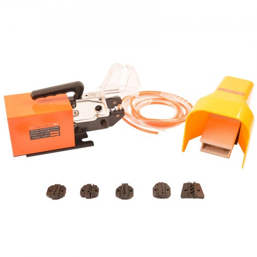 AM-10 Terminal Crimping Machine 5 Sets Dies Free Foot Air Valve Tool Set 13.5 KN