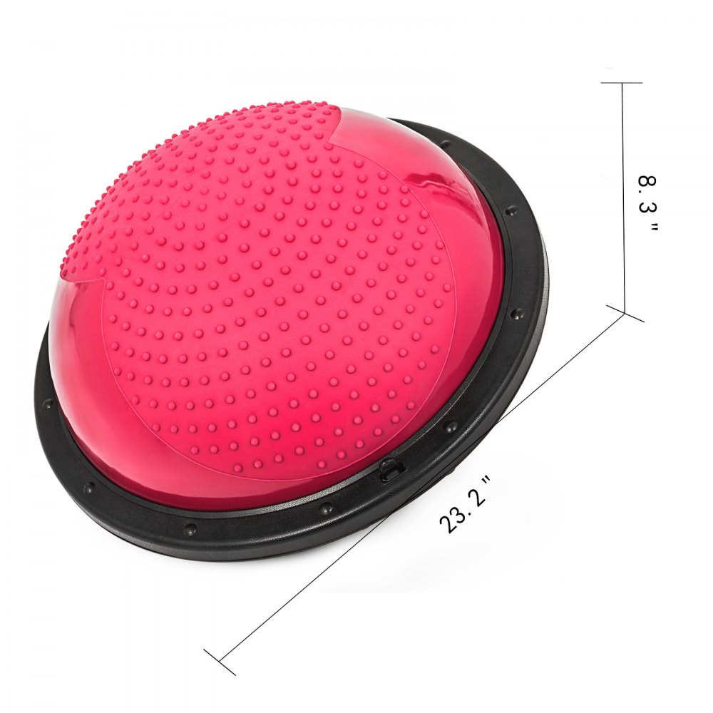 Ball Balance Board Wobble Yoga Training Fitness Half Gym Ball Pilates Steps W/ Pump