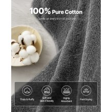 6-Piece Towel Set 600 GSM 100% Cotton Soft Towels for Bathroom Gym Hotel Spa