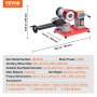 VEVOR Circular Saw Blade Sharpener, 370W 3600RPM Rotary Angle Mill Grinder, Saw Blade Grinding Sharpening Machine with 6 Saw Centerings, 5-inch Grinding Wheel for Carbide Tipped Saw Blades