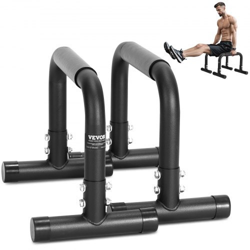 VEVOR Dip Bars, 227 kg Weight Capacity, Heave Duty Dip Stand Station, Fitness Workout Dip Bar Station Stabilizer Parallette Push Up Stand, Parallel Bars for Strength Training Home Gym Office Outdoor