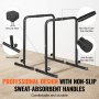 VEVOR Dip Bars, 200 kg Capacity, Heave Duty Dip Stand Station with Adjustable Height, Fitness Workout Dip Bar Station Stabilizer Parallette Push Up Stand, Parallel Bars for Strength Training Home Gym