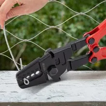 VEVOR Hand Swager Crimper 24 Inch,Swaging Tool 5 Cavity 1/16" 3/32" 1/8" 5/32" 3/16",Hand Cimping Tool for Copper Aluminum Oval Sleeves and Stop Sleeves,Wire Rope Crimping Tool Swage Tool Long Hand