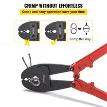 VEVOR Hand Swager Crimper 30 Inch ,Swaging Tool for 5/32" 1/4" 5/16" Wire Rope,Hand Cimping Tool for Copper Aluminum Oval Sleeves and Stop Sleeves,Wire Rope Crimping Tool Swage Tool Long Handle Lab