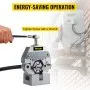 VEVOR 71550 Portable Manual Hydraulic Pipe Press Hose Crimping Tool and Repaire Crimper Tools Manually Operated A/C Hose Crimper Tool Kit Durable with 4 Dies for Car Air Conditioner