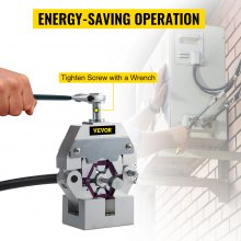 VEVOR 71550 Portable Manual Hydraulic Pipe Press Hose Crimping Tool and Repaire Crimper Tools Manually Operated A/C Hose Crimper Tool Kit Durable with 4 Dies for Car Air Conditioner