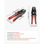 VEVOR Crimping Tool, 0.25-6 mm² Ratcheting Wire Crimper Tool, Labor-Saving Electrical Terminal Crimp Pliers with Clear Metric & AWG Markings, Quick Release, Adjustable Pressure for Multiple Terminals