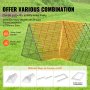 VEVOR Chicken Tunnels, 236.2 x 157.5 x 24.2 inch(LxWxH) Chicken Tunnels for Yard, Portable Chicken Tunnels for Outside with Corner Frames, 2 Sets, Suitable for Chickens, Ducks, Rabbits