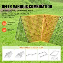 VEVOR Chicken Tunnels 236.2x157.5x24.2 inch Portable Chicken Tunnels for Outside